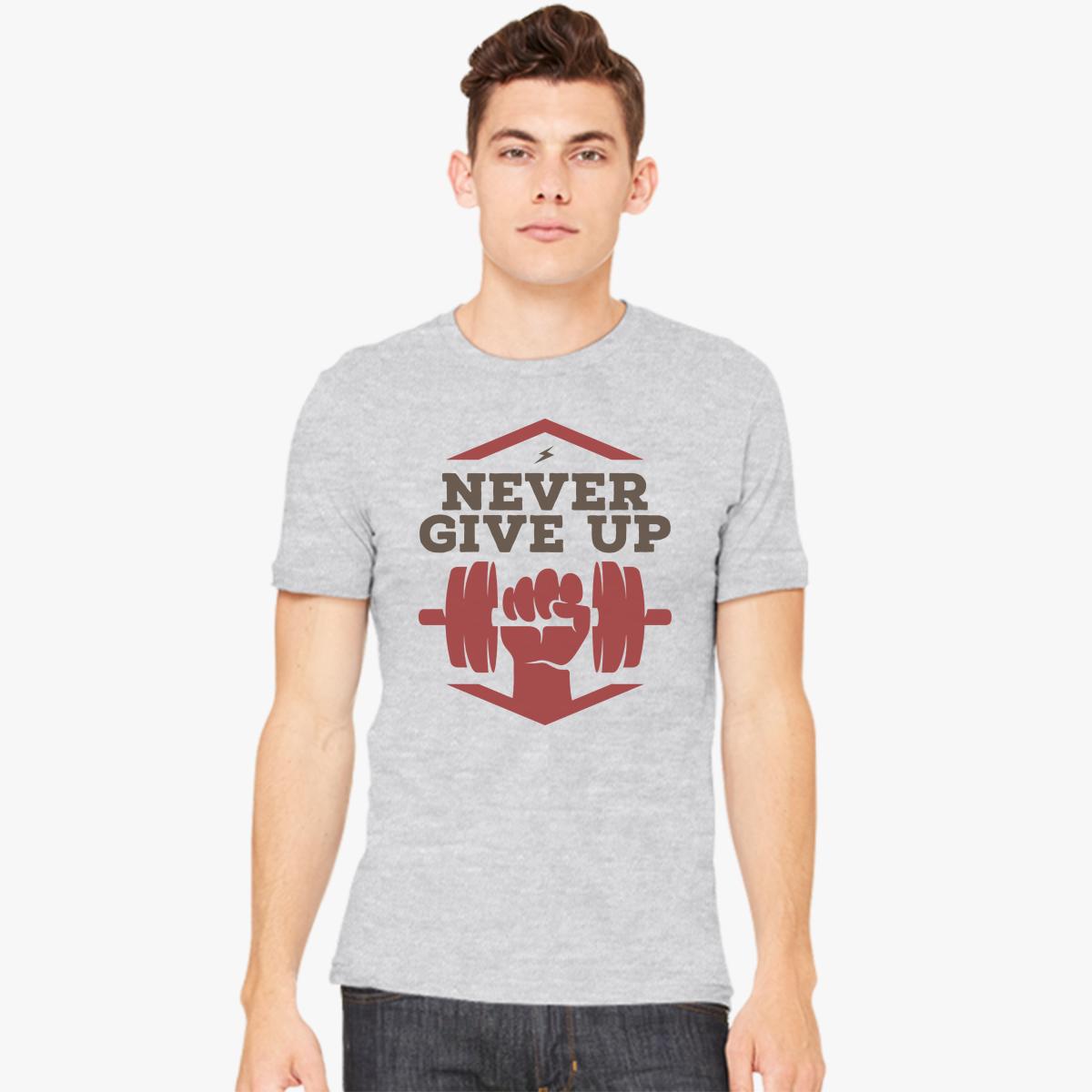 never give up  Men's T-shirt