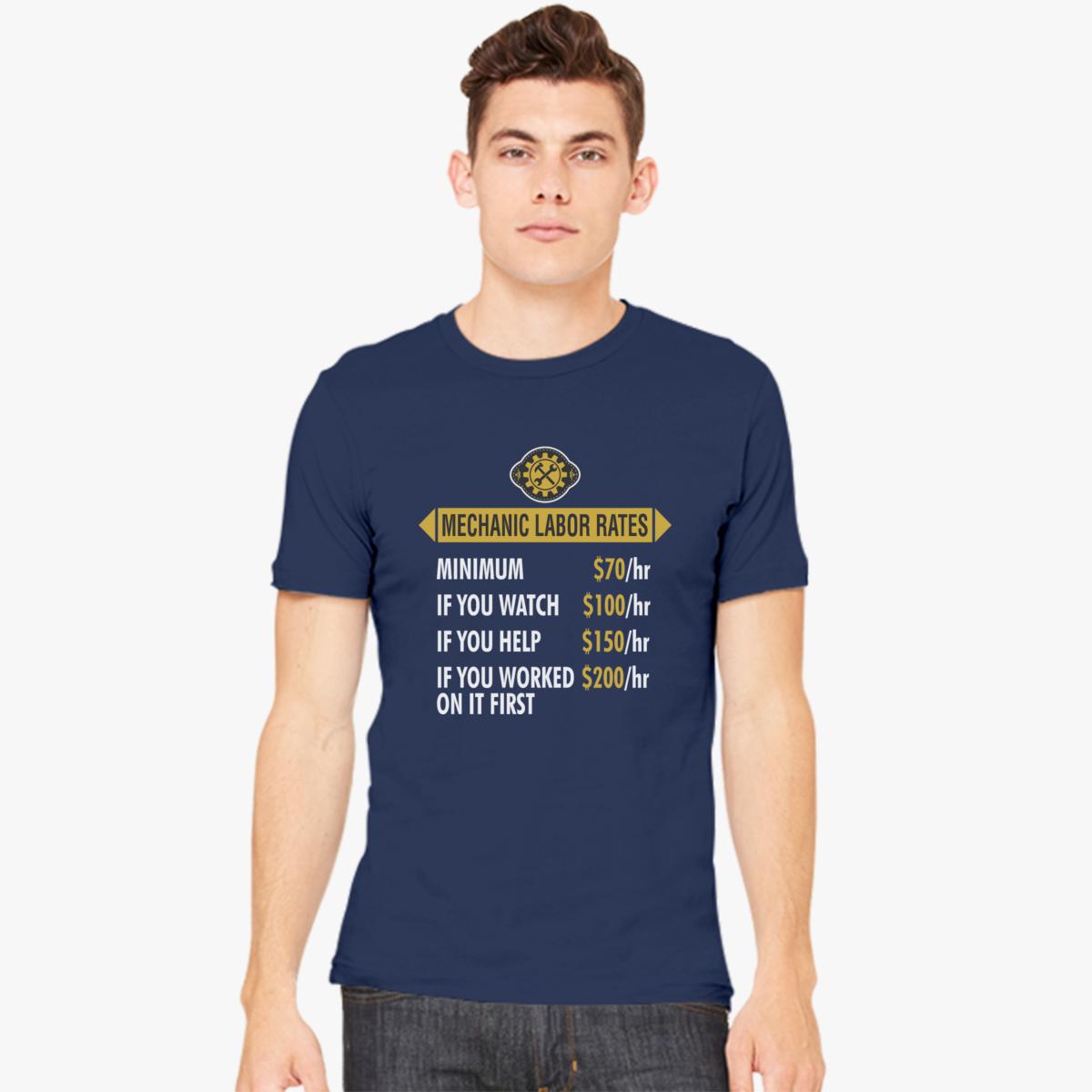 Mechanic Labor Rates Per Hour Men's T-shirt